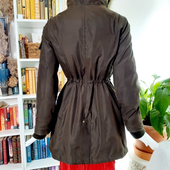 1 Madison Women's Faux Fur Hooded Parka Jacket - Picture 5 of 14